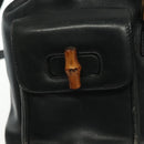 GUCCI Bamboo Backpack Leather Black Gold 003 2058 0016 Auth ep10615-22
