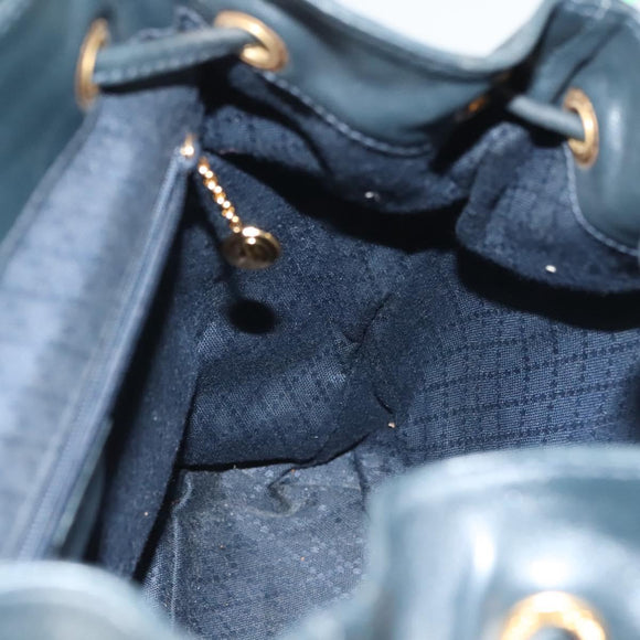 GUCCI Bamboo Backpack Leather Black Gold 003 2058 0016 Auth ep10615