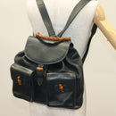 GUCCI Bamboo Backpack Leather Black Gold 003 2058 0016 Auth ep10615-30