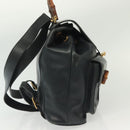 GUCCI Bamboo Backpack Leather Black Gold 003 2058 0016 Auth ep10615-5