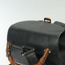 GUCCI Bamboo Backpack Leather Black Gold 003 2058 0016 Auth ep10615-7