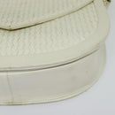 SAINT LAURENT Shoulder Bag Leather White Gold Auth ep10622-11