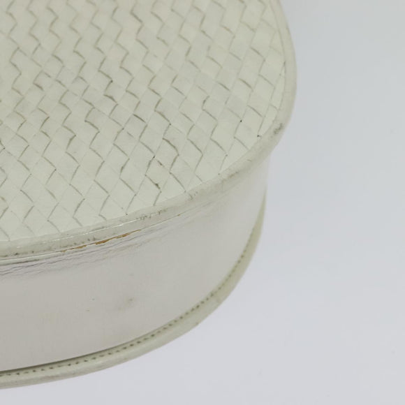 SAINT LAURENT Shoulder Bag Leather White Gold Auth ep10622