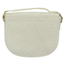 SAINT LAURENT Shoulder Bag Leather White Gold Auth ep10622-3