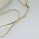 SAINT LAURENT Shoulder Bag Leather White Gold Auth ep10622-7