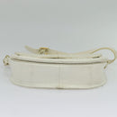 SAINT LAURENT Shoulder Bag Leather White Gold Auth ep10622-9