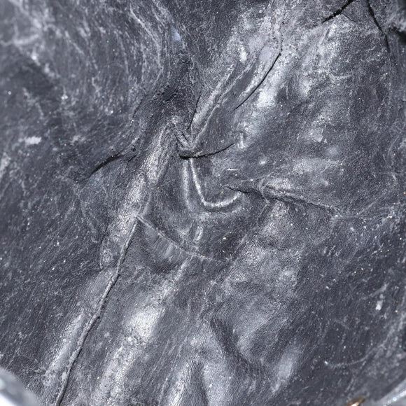 GUCCI Bamboo Hand Bag Leather 2way Black Gold 001 1998 1577 Auth ep10628