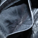 GUCCI Bamboo Hand Bag Leather 2way Black Gold 001 1998 1577 Auth ep10628-11