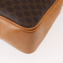 CELINE Macadam Canvas Business Bag PVC Brown Gold Auth ep10631-14