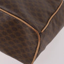 CELINE Macadam Canvas Backpack PVC Leather Brown Gold Auth ep10632-12