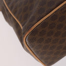 CELINE Macadam Canvas Backpack PVC Leather Brown Gold Auth ep10632-13