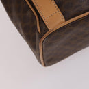 CELINE Macadam Canvas Backpack PVC Leather Brown Gold Auth ep10632-15
