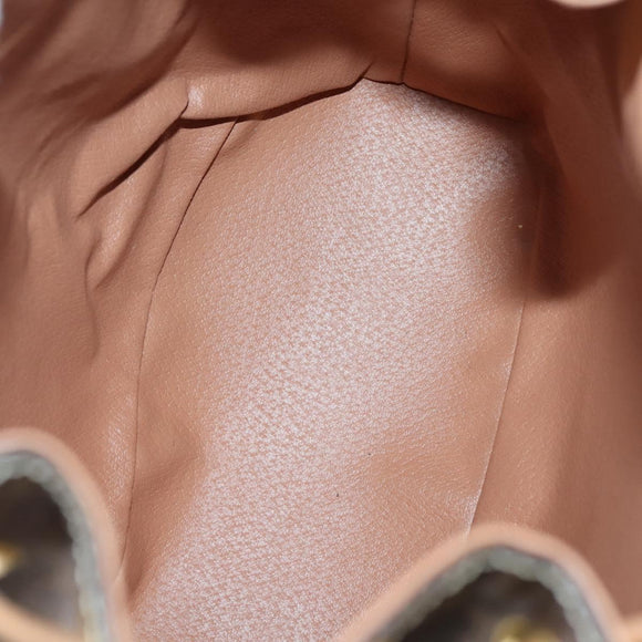 CELINE Macadam Canvas Backpack PVC Leather Brown Gold Auth ep10632