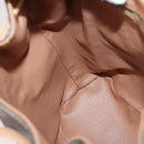 CELINE Macadam Canvas Backpack PVC Leather Brown Gold Auth ep10632-21