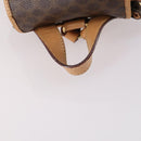 CELINE Macadam Canvas Backpack PVC Leather Brown Gold Auth ep10632-7