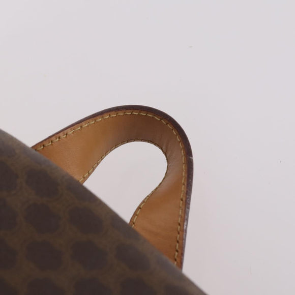 CELINE Macadam Canvas Backpack PVC Leather Brown Gold Auth ep10632