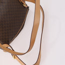 CELINE Macadam Canvas Backpack PVC Leather Brown Gold Auth ep10632-9