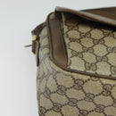 GUCCI GG Supreme Web Sherry Line Shoulder Bag PVC Beige Gold Auth ep10647-10