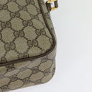 GUCCI GG Supreme Web Sherry Line Shoulder Bag PVC Beige Gold Auth ep10647-13