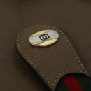 GUCCI GG Supreme Web Sherry Line Shoulder Bag PVC Beige Gold Auth ep10647-14