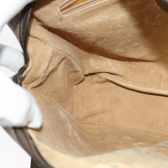 GUCCI GG Supreme Web Sherry Line Shoulder Bag PVC Beige Gold Auth ep10647