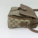GUCCI GG Supreme Web Sherry Line Shoulder Bag PVC Beige Gold Auth ep10647-5