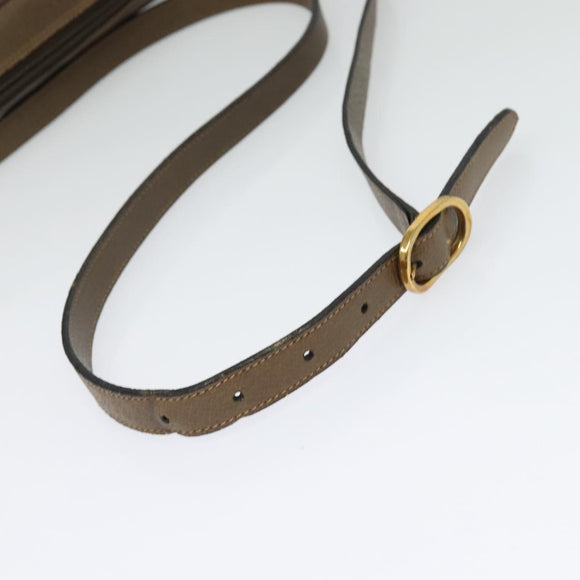 GUCCI GG Supreme Web Sherry Line Shoulder Bag PVC Beige Gold Auth ep10647