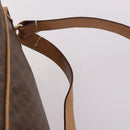 CELINE Macadam Canvas Backpack PVC Leather Brown Gold Auth ep10649-10