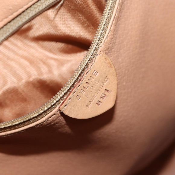 CELINE Macadam Canvas Backpack PVC Leather Brown Gold Auth ep10649