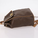 CELINE Macadam Canvas Backpack PVC Leather Brown Gold Auth ep10649-5