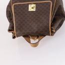 CELINE Macadam Canvas Backpack PVC Leather Brown Gold Auth ep10649-6