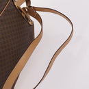 CELINE Macadam Canvas Backpack PVC Leather Brown Gold Auth ep10649-9