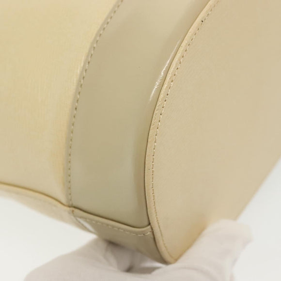 Burberrys Shoulder Bag Leather Beige Gold Auth ep10651