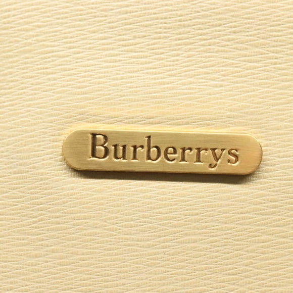 Burberrys Shoulder Bag Leather Beige Gold Auth ep10651