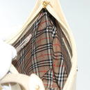 Burberrys Shoulder Bag Leather Beige Gold Auth ep10651-18