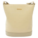 Burberrys Shoulder Bag Leather Beige Gold Auth ep10651-13