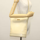Burberrys Shoulder Bag Leather Beige Gold Auth ep10651-21