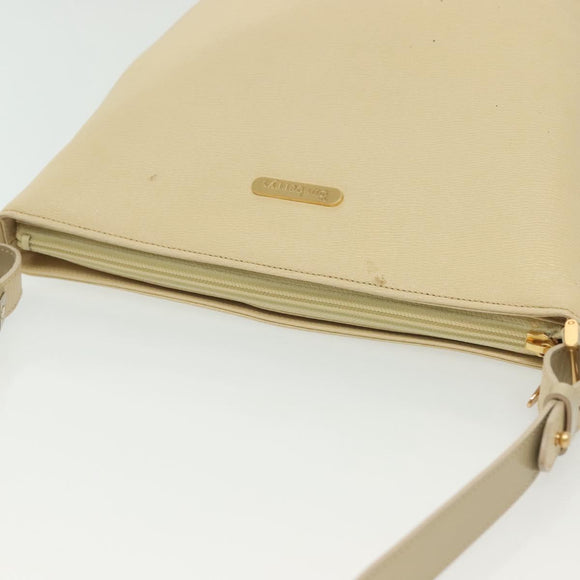 Burberrys Shoulder Bag Leather Beige Gold Auth ep10651