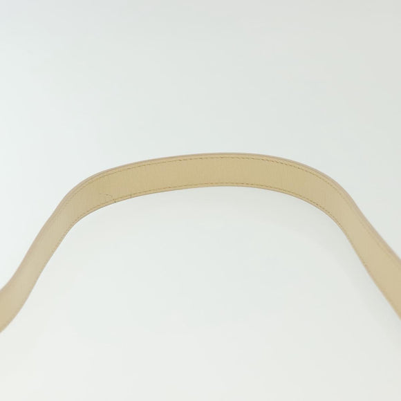 Burberrys Shoulder Bag Leather Beige Gold Auth ep10651