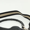 GUCCI Bamboo GG Canvas Hand Bag 2way Black Silver 001 4095 Auth ep10663-10