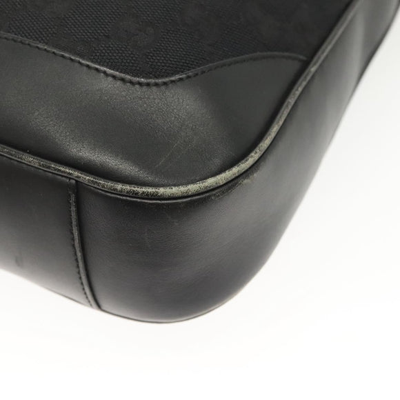 GUCCI Bamboo GG Canvas Hand Bag 2way Black Silver 001 4095 Auth ep10663