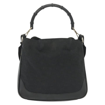 GUCCI Bamboo GG Canvas Hand Bag 2way Black Silver 001 4095 Auth ep10663 - 0