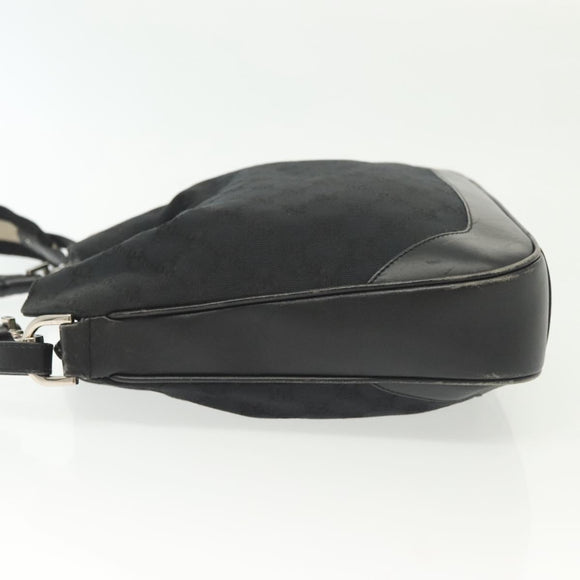 GUCCI Bamboo GG Canvas Hand Bag 2way Black Silver 001 4095 Auth ep10663