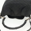 GUCCI Bamboo GG Canvas Hand Bag 2way Black Silver 001 4095 Auth ep10663-6