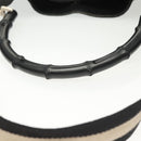 GUCCI Bamboo GG Canvas Hand Bag 2way Black Silver 001 4095 Auth ep10663-7