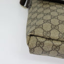 GUCCI GG Supreme Shoulder Bag PVC Beige Silver 223666 Auth ep10673-10