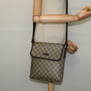 GUCCI GG Supreme Shoulder Bag PVC Beige Silver 223666 Auth ep10673-22