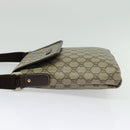 GUCCI GG Supreme Shoulder Bag PVC Beige Silver 223666 Auth ep10673-4