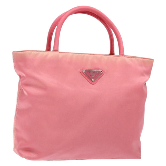 PRADA Hand Bag Nylon Pink Auth ep10674