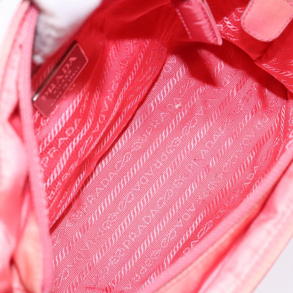 PRADA Hand Bag Nylon Pink Auth ep10674